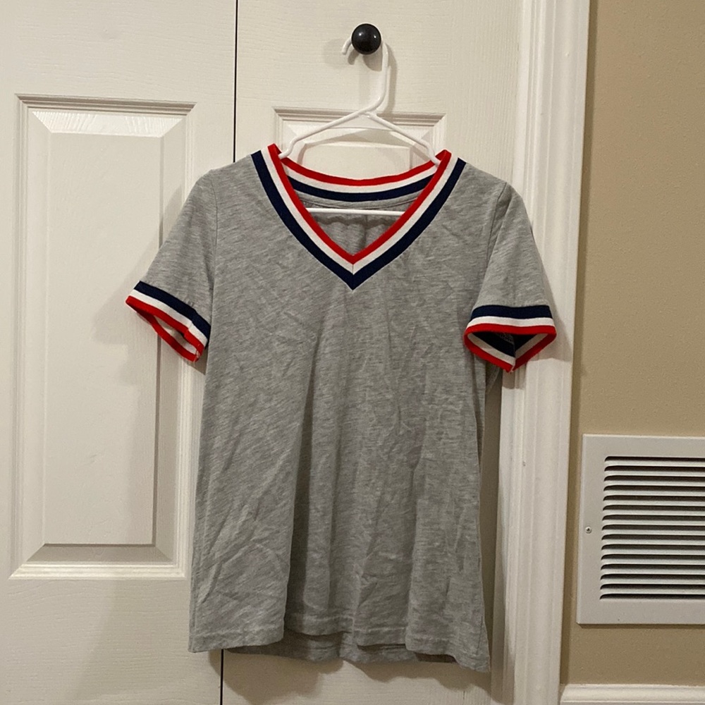 Grey V-Neck T-Shirt